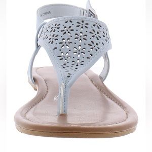 New Arizona Jeans Co Women Same Slingback Flat Thong Sandals Shoes size 10M blue